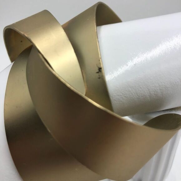 Metal Art Women's Gold Tone Cuff Braided Statement Bracelet Fashion Jewelry - Picture 11 of 12